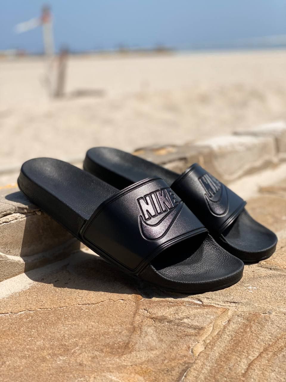 Мужские тапочки, сланцы, шлепки Nike Slides black. Размеры 41-45