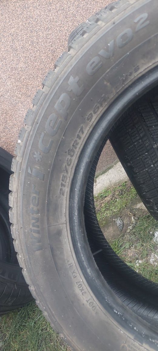 215/60 R17 96H M+S Hankook Winter Iceptevo2 ~6mm - 35/2018r- cena za 2