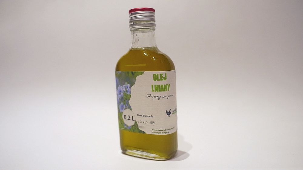Olej lniany tłoczony na zimno 500 ml