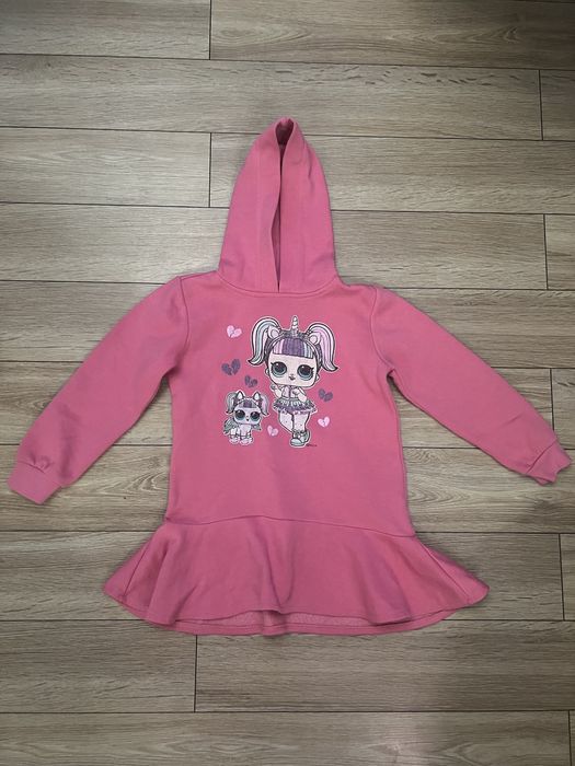 LOL Surprise bluza tunika sukienka laleczka z pieskiem rozmiar 110cm.