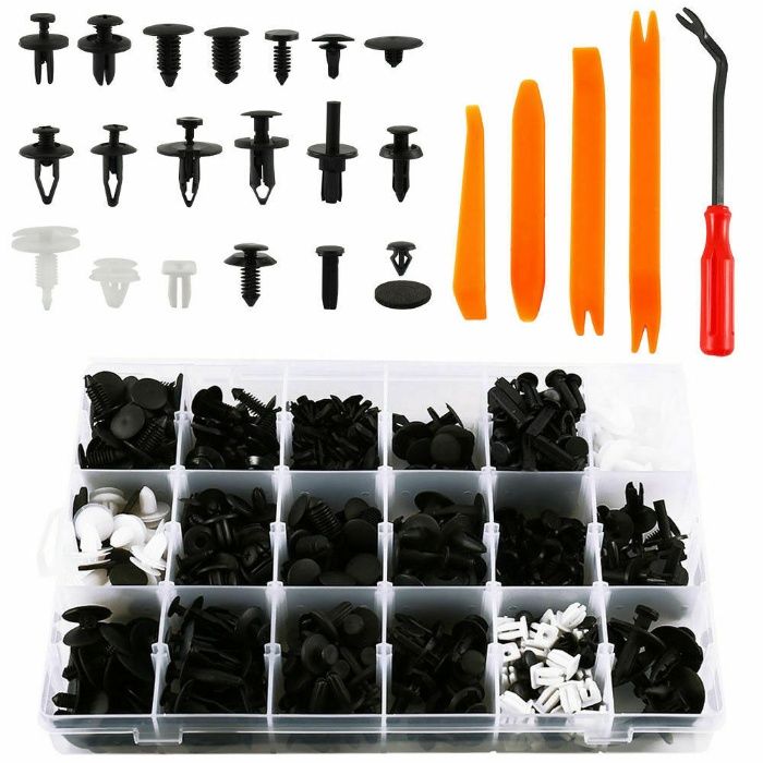 Conjunto de Clipes de Retenção de Carro Rebites Plásticos 435Pcs