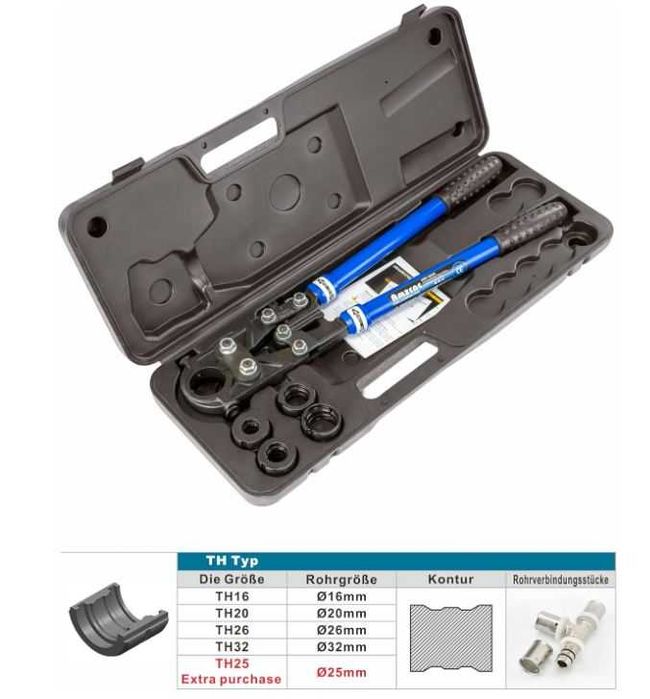 Ręczna zaciskarka do rur PEX/aluminiowych, konturTH 16-32, AMZCNC