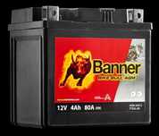 AKUMULATOR 4AH/80A 12V P+ / Motocykle AGM YTX5LBS Banner Radom Wymiana
