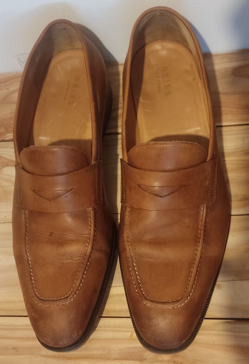 REISS London buty pełna skóra naturalna r.45 loafers