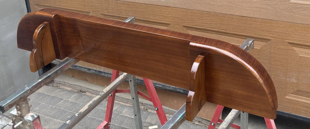 Półka Wisząca Na Ścianę Orzech Art Deco 117 Stan Idealny Po Renowacji