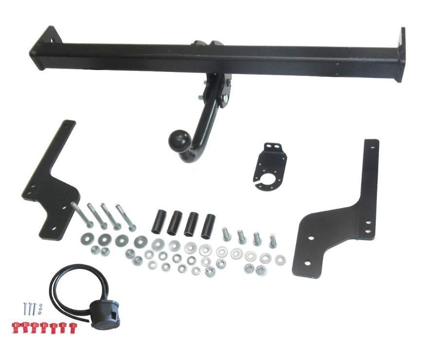 Nowy  Hak Holowniczy + Wiązka Uniwersalna + Gniazdo Bez cięcia zderzaka Dacia Duster od 2010 do 2017