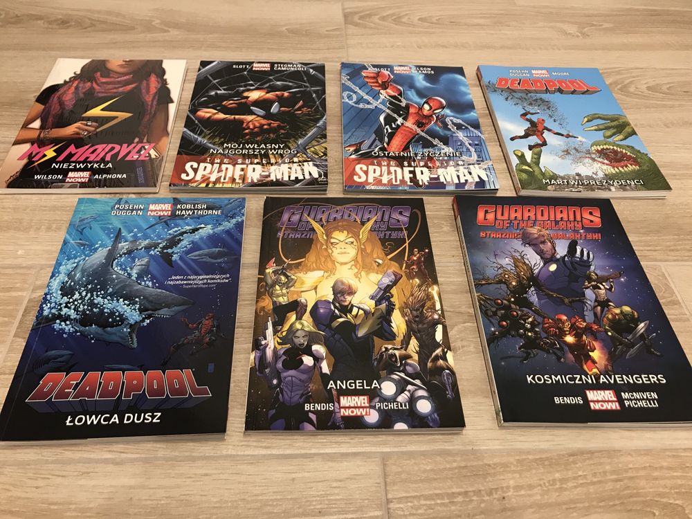 Kolekcja komiksów Marvel,spiderman, ms marvel, strażnicy