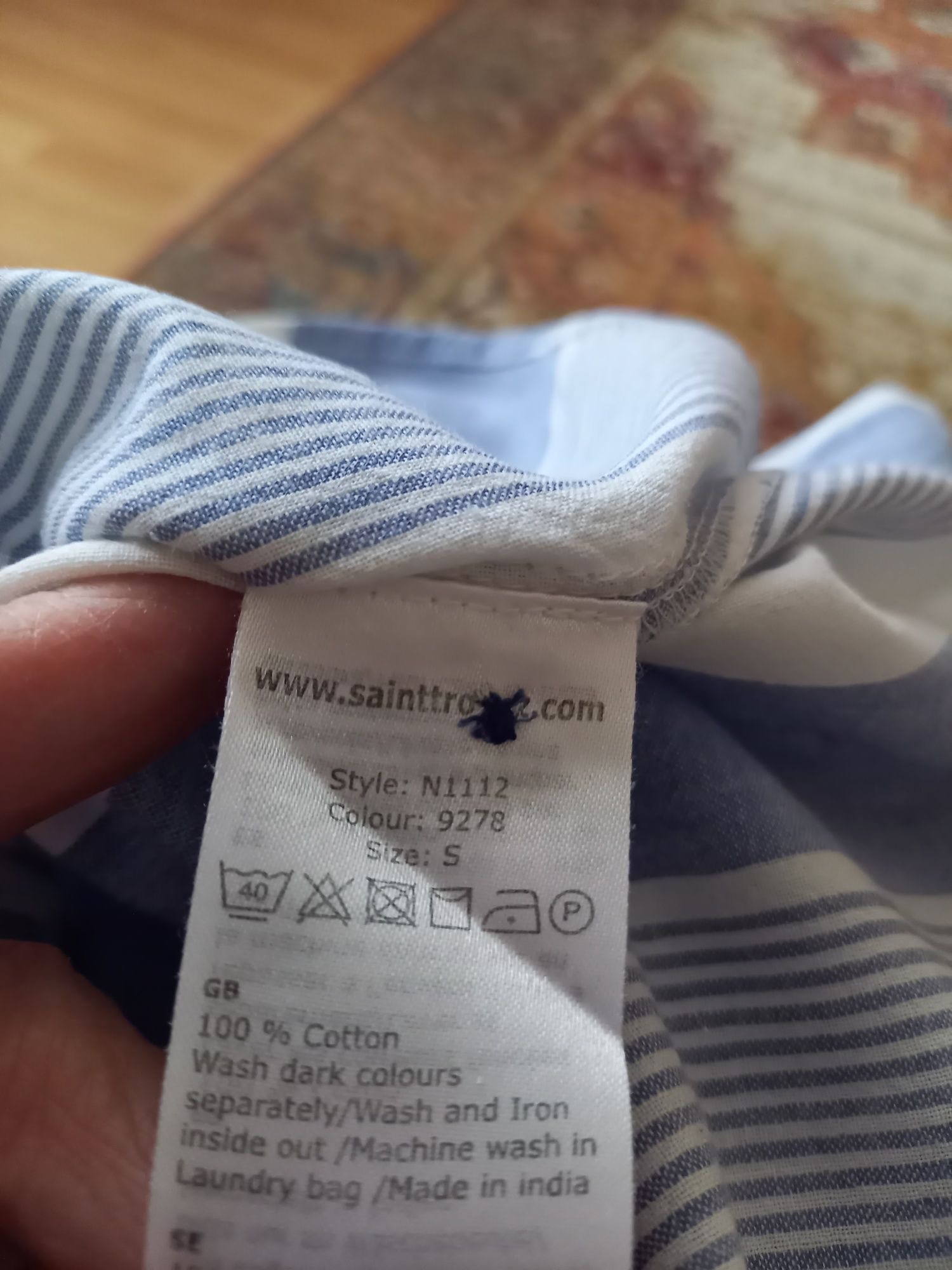 Tunika bialo niebieskie paski prosta firmy SAINT rozmiar S