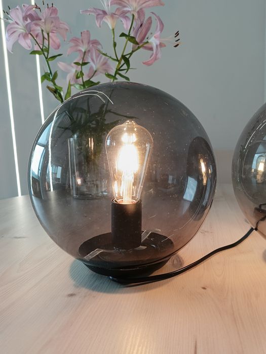Lampa stołowa szklana lampka nocna używana