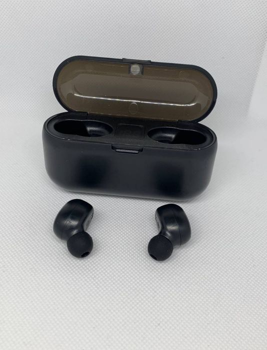 Бездротові навушники Bluetooth + powerbank чорні сенсорні TWS F9