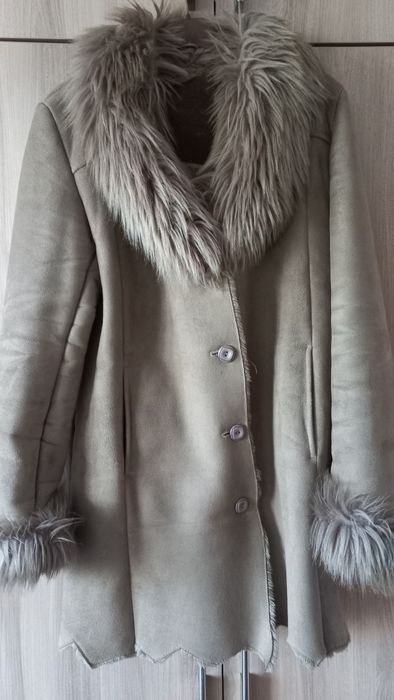 Kozuszek damski jasny braz