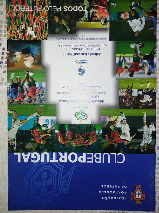 Programa de jogo Portugal Letónia 2005