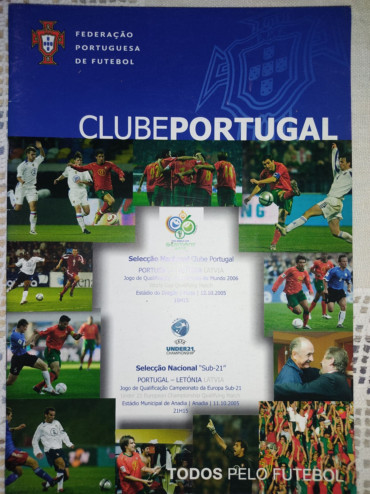 Programa de jogo Portugal Letónia 2005
