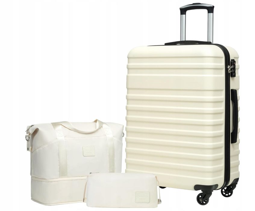 Coolife Walizka, Wózek, Bagaż Podręczny, Twarda Zestaw Bagażowy