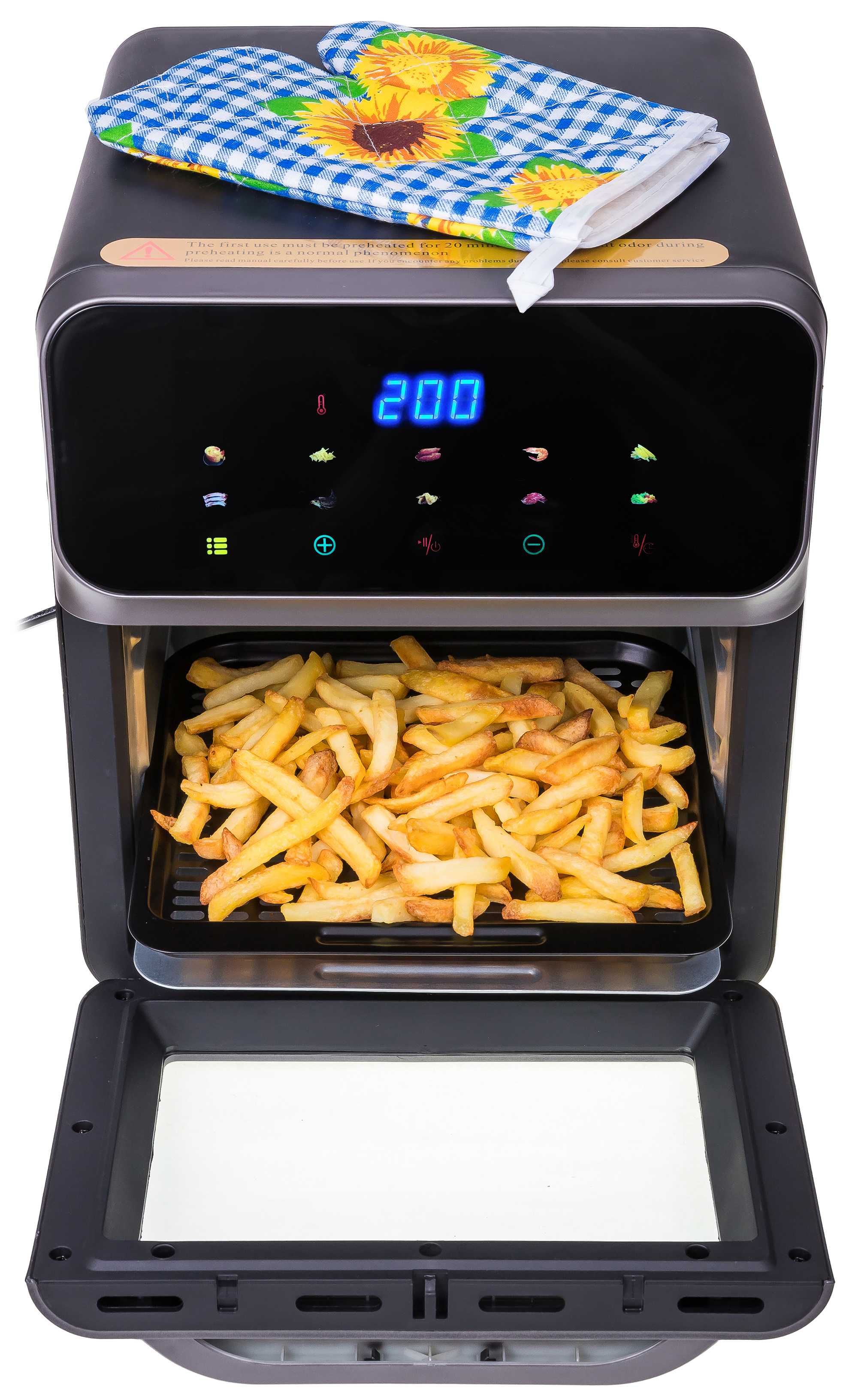 Frytkownica 8L/1600W Piekarnik LINBOX Air Fryer INOX