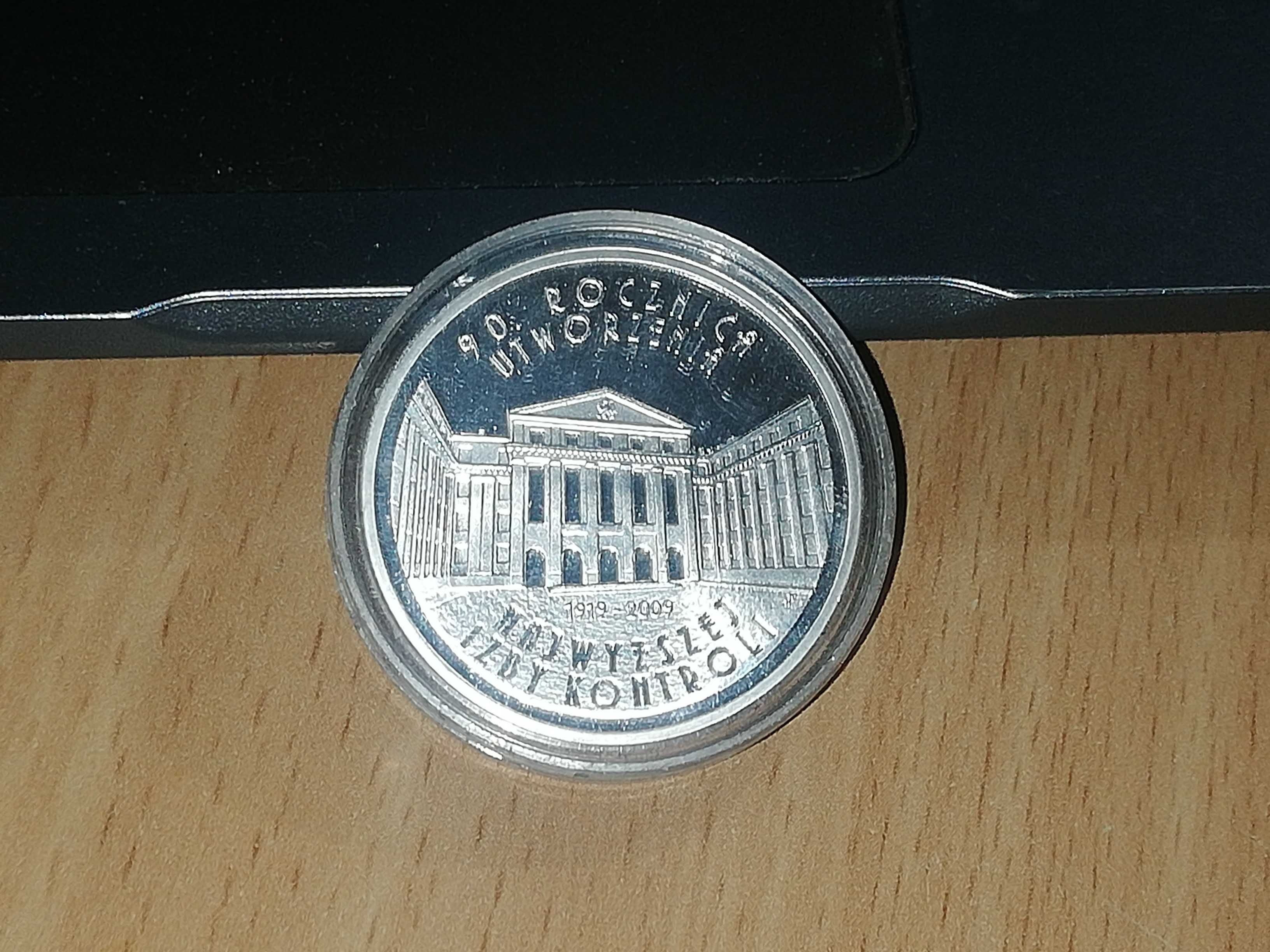 Moneta srebrna 90 rocznica utworzenia NIK 10 zł 2009    S