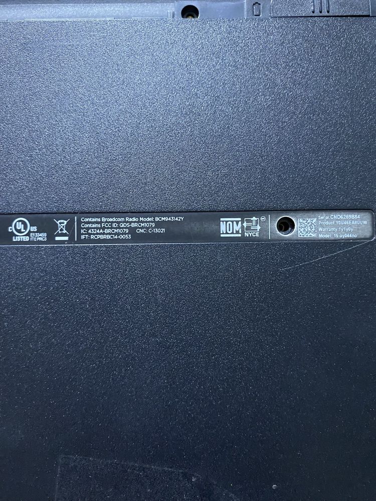 Ноутбук HP 15-ay044no 15.6"/ на запчастини! N2656