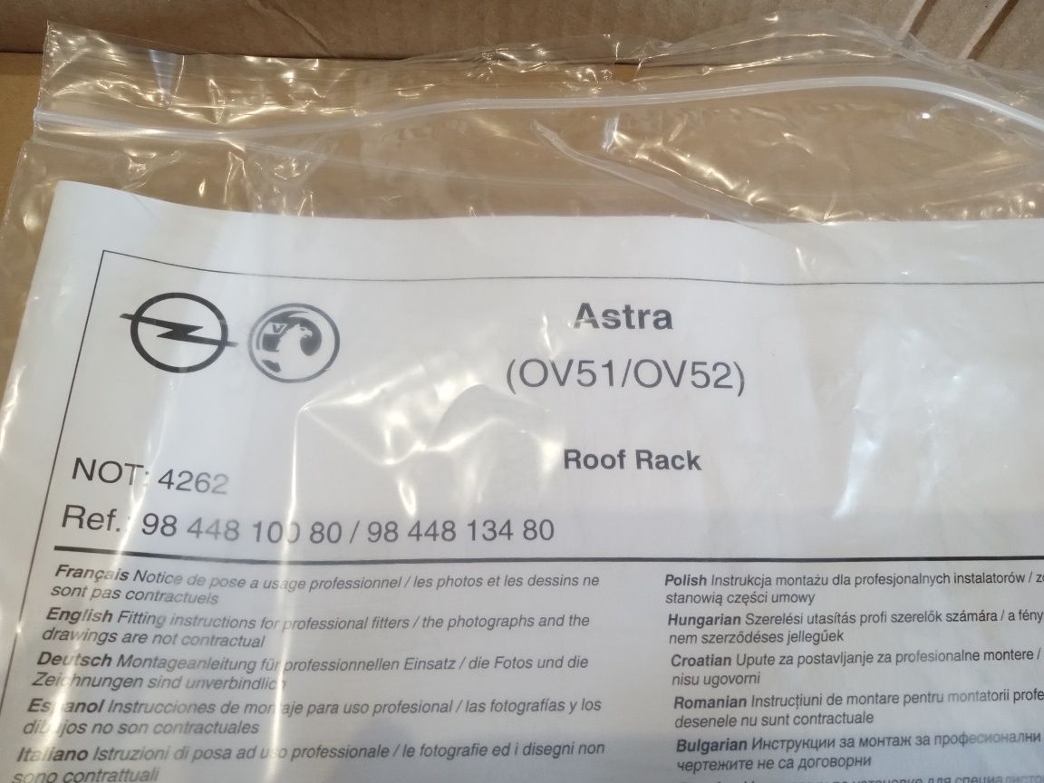 Bagażnik dachowy Opel Astra L