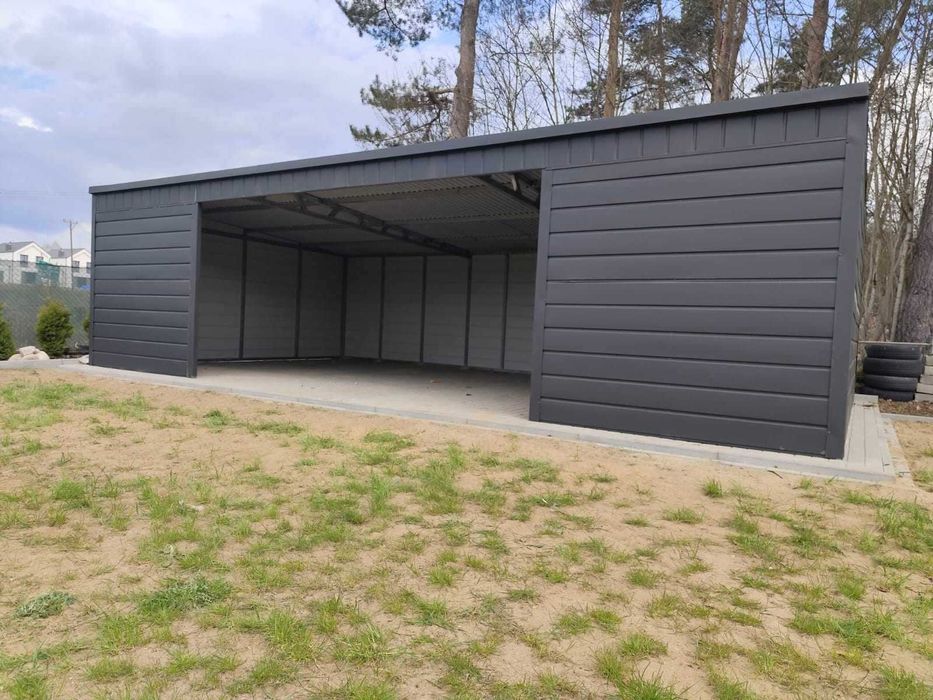 Wiatka Narzędziowa Złoty Dąb|Schowek Narzędziowy|Wiata ogród–Maj-Blach