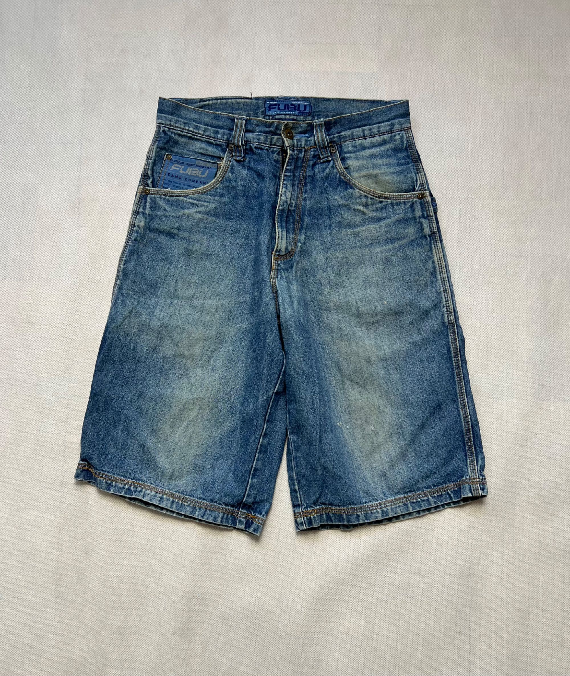 Spodenki Fubu hip hop rap vintage jeans baggy