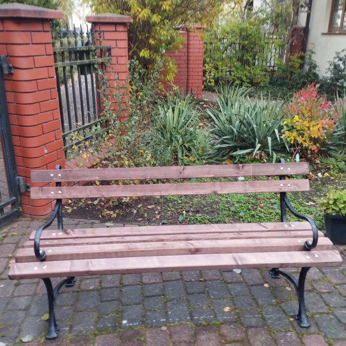 Ławka parkowa ogrodowa z podłokietnikiem