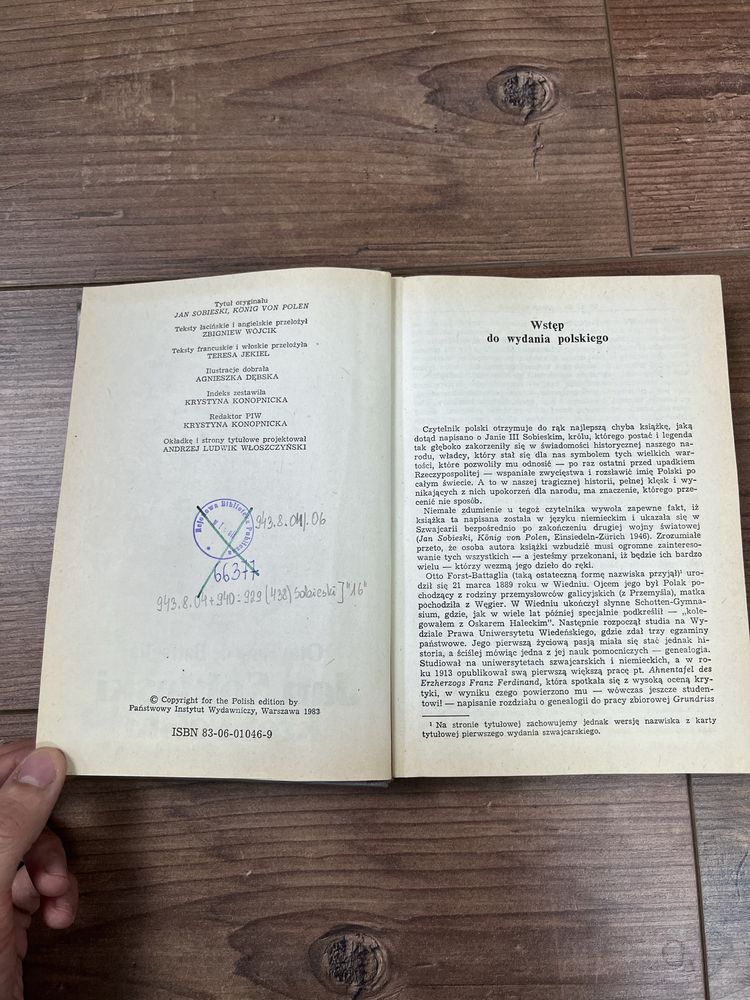 Książka Jan Sobieski Król Polski Otto Forst de Battaglia
