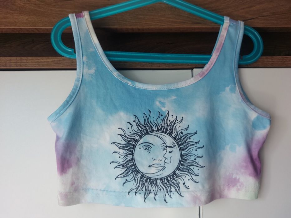 Top Shein tie-dye słońce