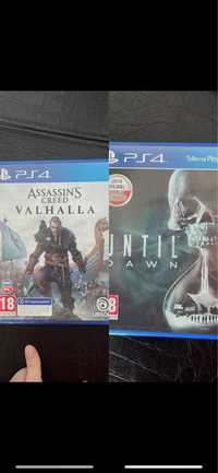Dwie gry ps4 until down i assasin creed valhalla