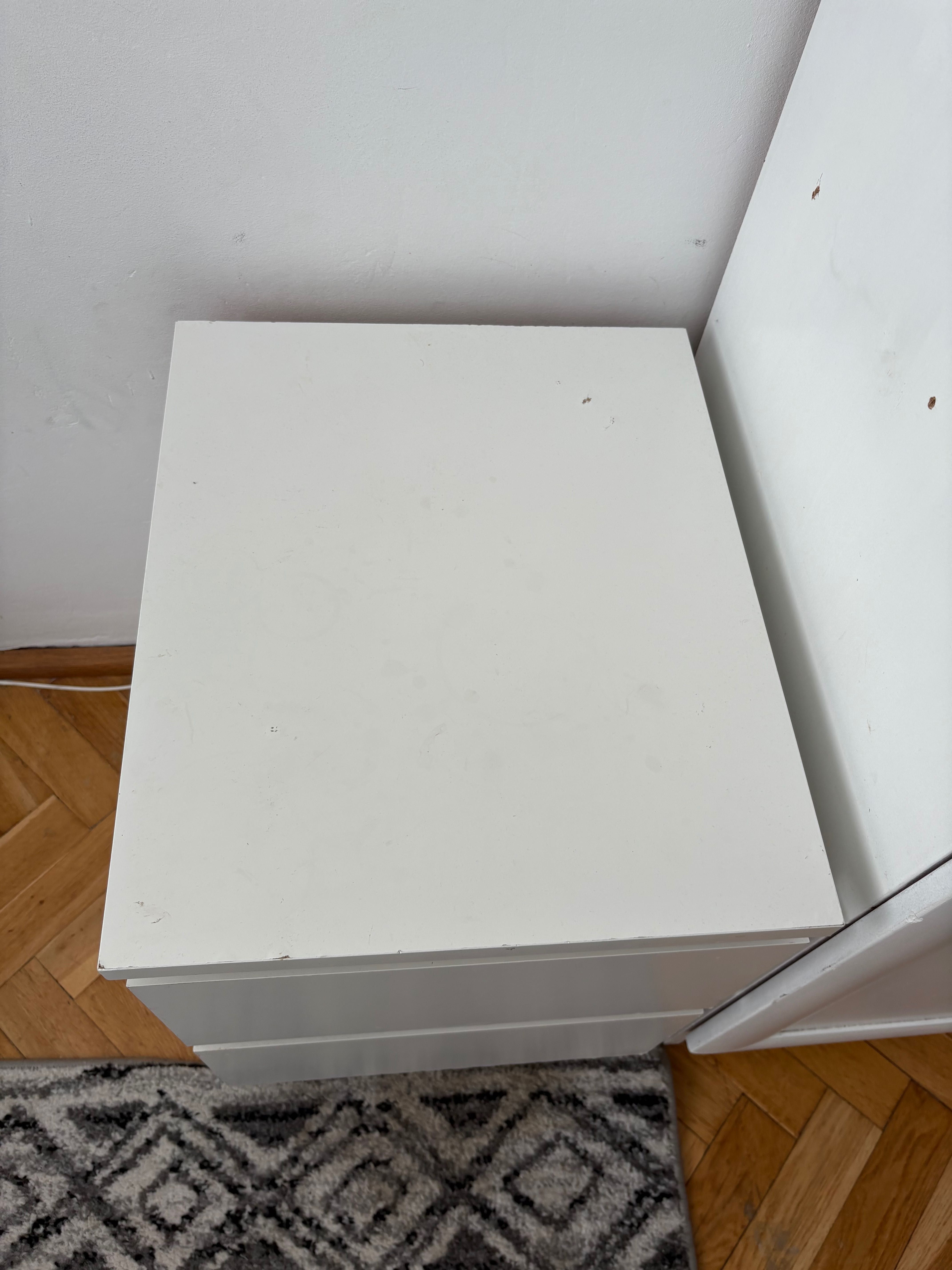 Komoda Ikea Malm 2 szuflady biała 40x55 cm