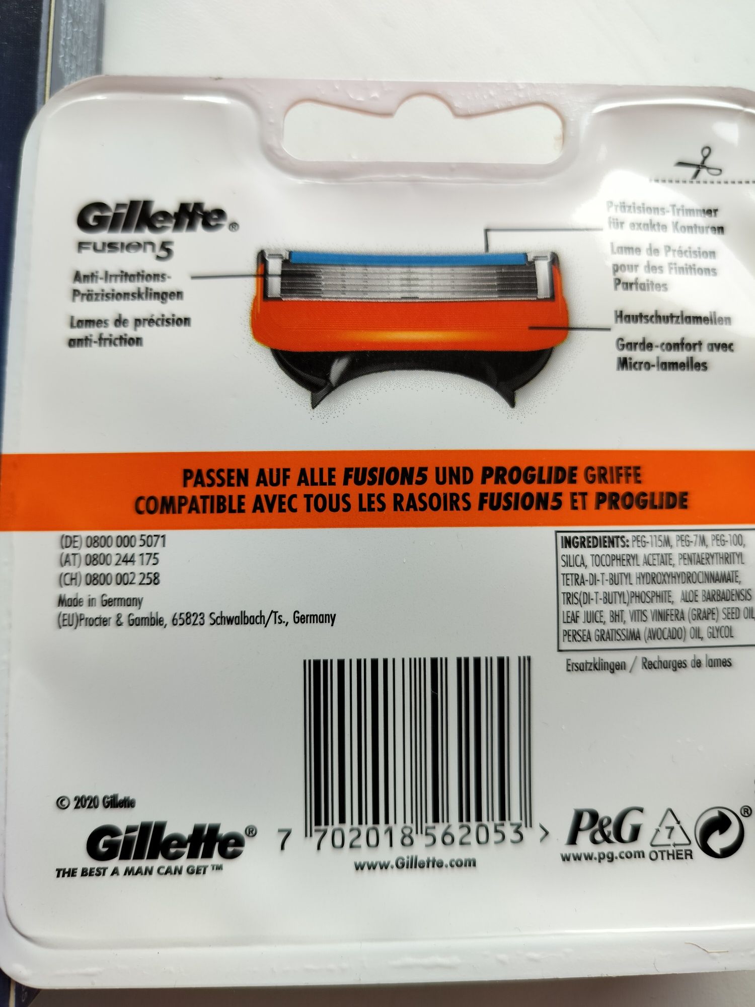 Станок Gillette Fusion 5 и 8 лезвий.  Германия.