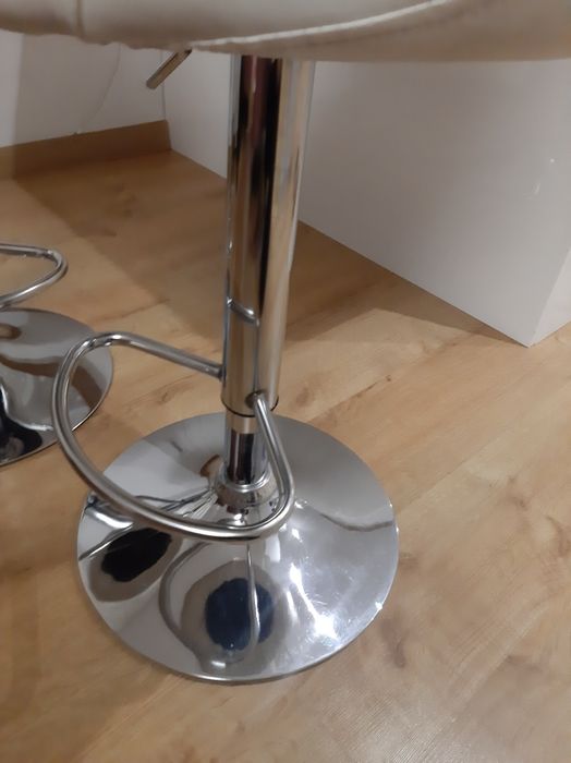 Hokery ekoskóra białe 2szt