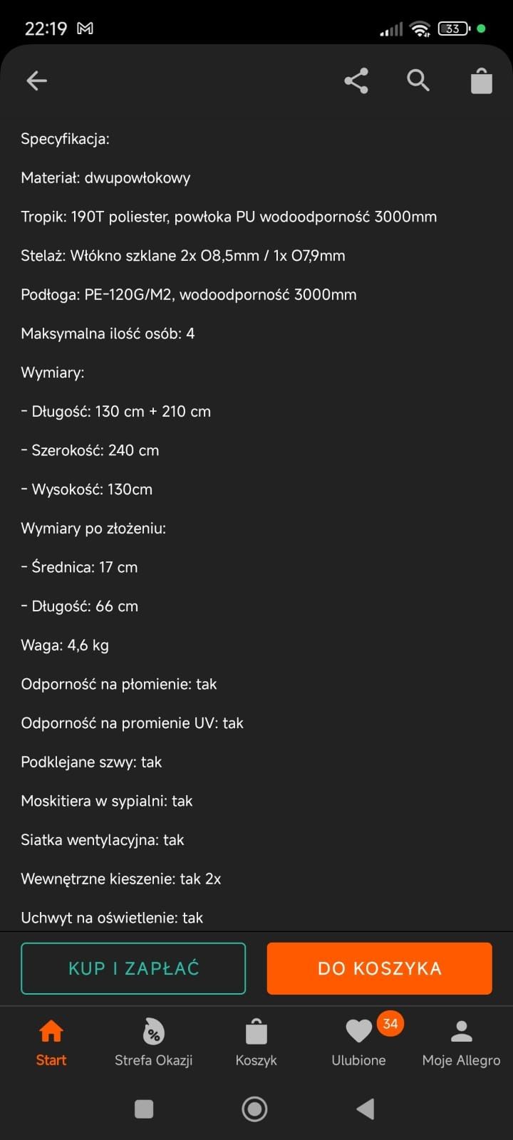 Sprzedam namiot 4-osobowy