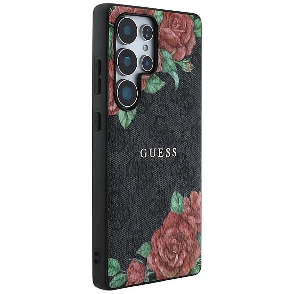 Etui Guess Leather 4G Flowers Print Metal Classic Logo MagSafe na Sams