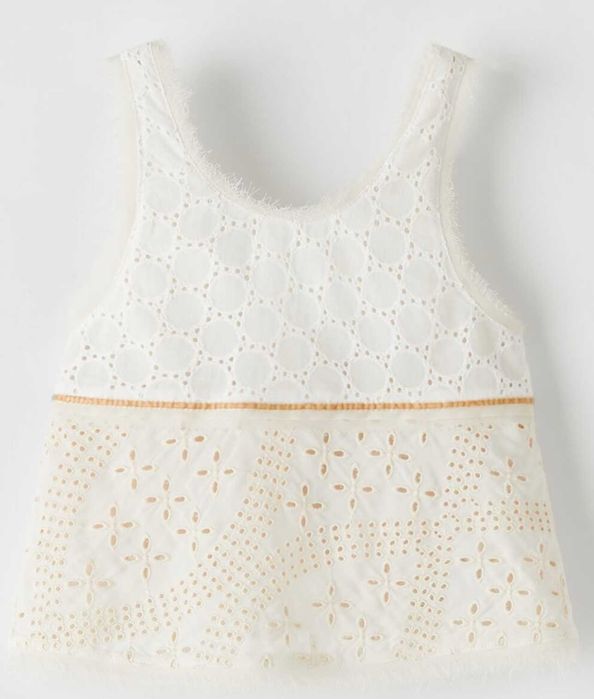 Zara  komplet spódnica + top z haftem szwajcarskim 12 13 lat