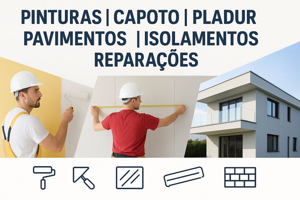 Serviços Gerais – Pintura, Capoto, Pavimentos e Reparações!