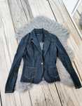 Trussardi jeans marynarka taliowana jeansowa XS granat