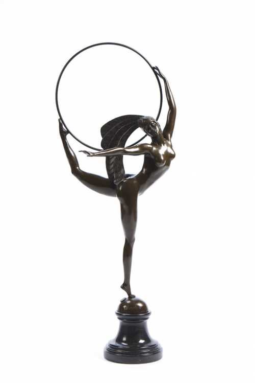 Escultura Dançarina com Arco em Bronze