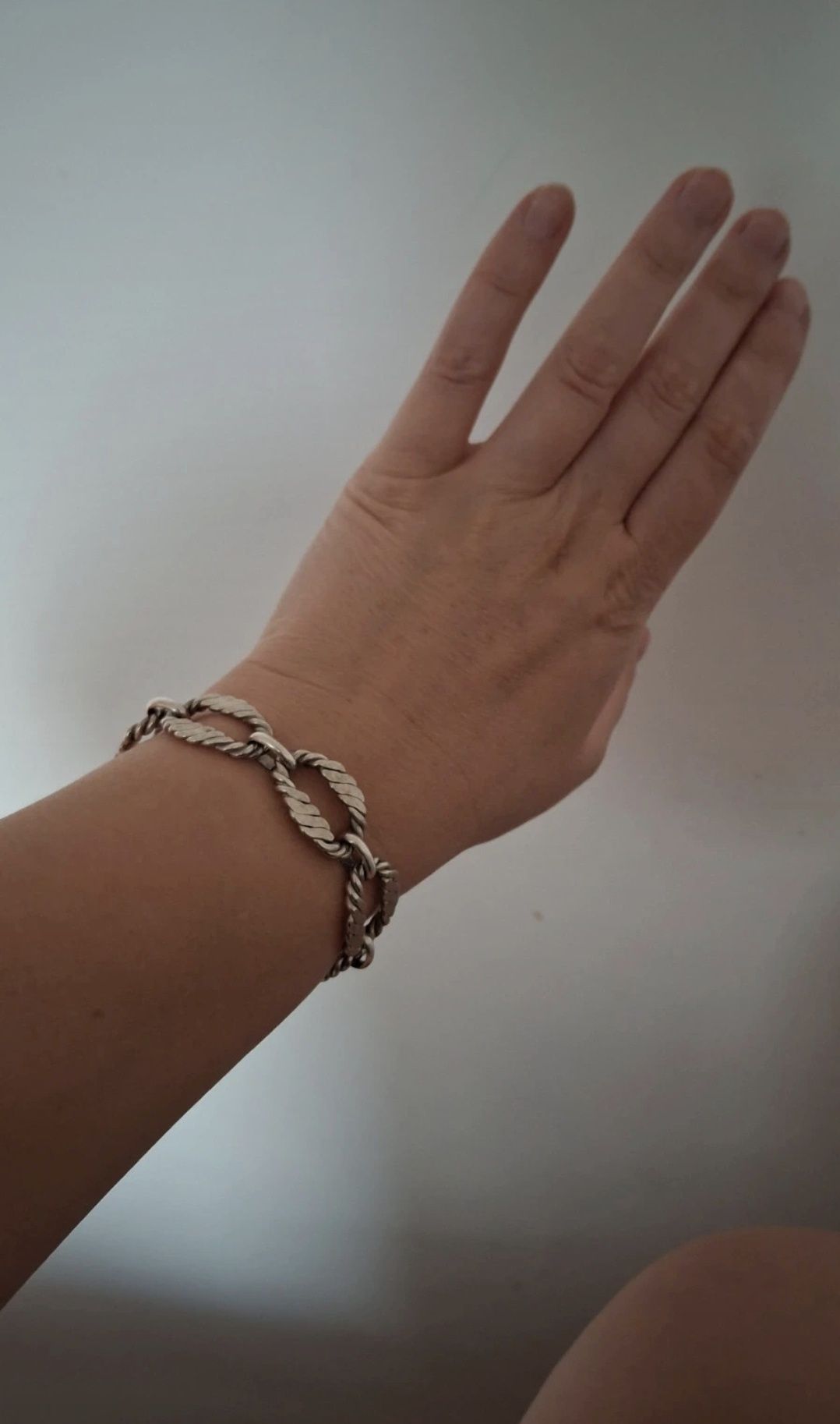 Bransoleta srebrna 925 – masywna, retro