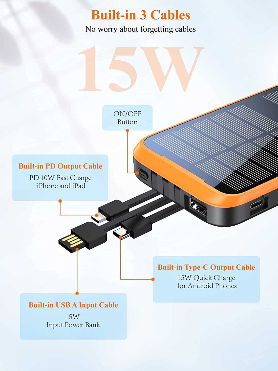 Портативний павербанк для IPhone та Android Power Bank K6 Pro 43800mAh