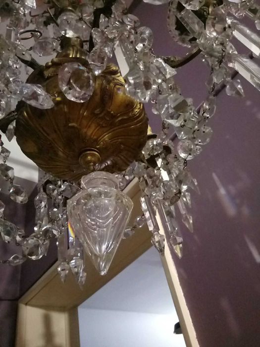 PAR DE LUSTRES em cristal de 6 velas -Luis XV