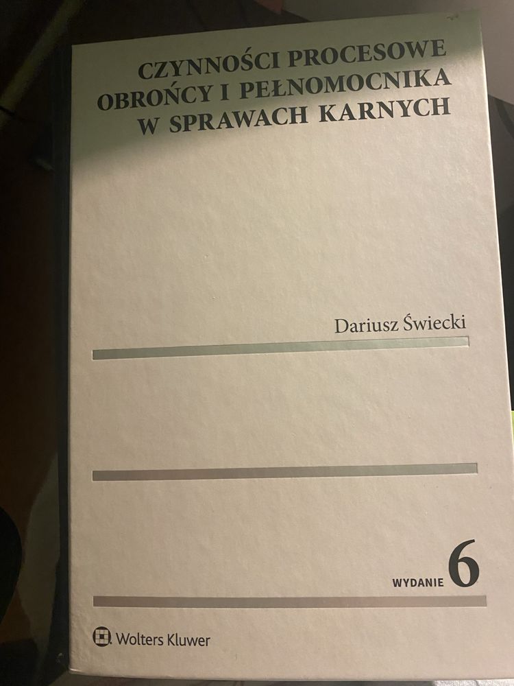 Świecki, Wolters Kluwer, czynnosci procesowe w sprawach karnych