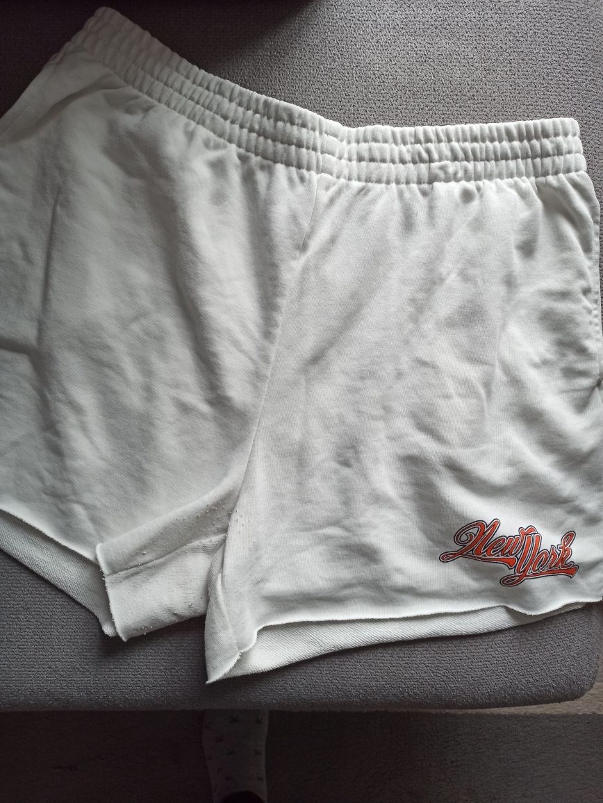 Damskie, krótkie, dresowe spodnie H&M L