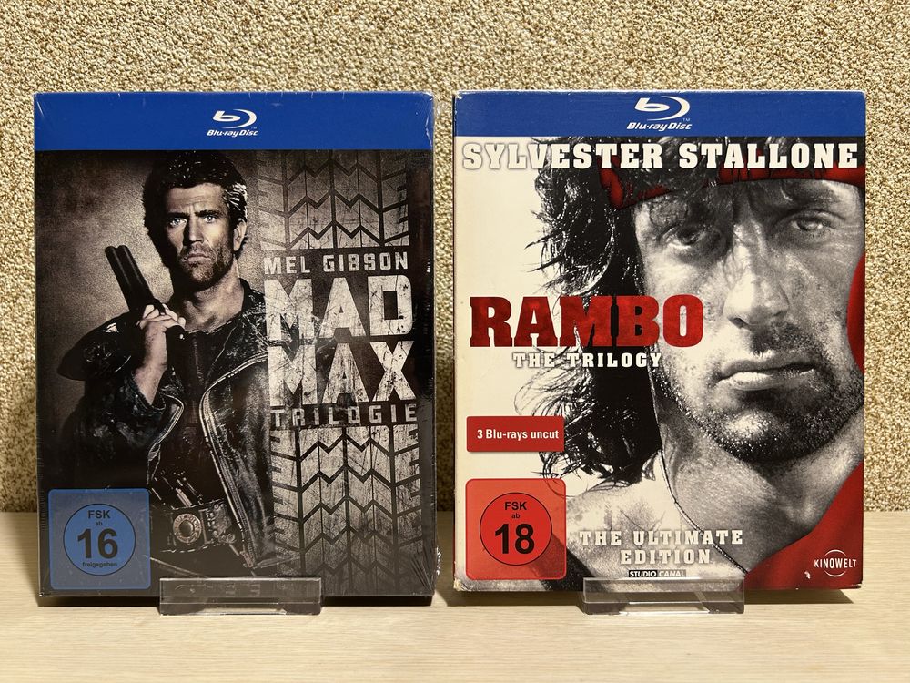 Blu-ray издания Назад в будущее1-3/РобоКоп 1-4/Безумный Макс 1-3