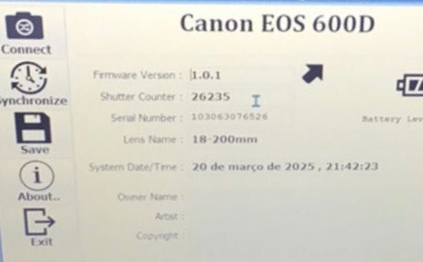 Cânon 600 D completamente nova
