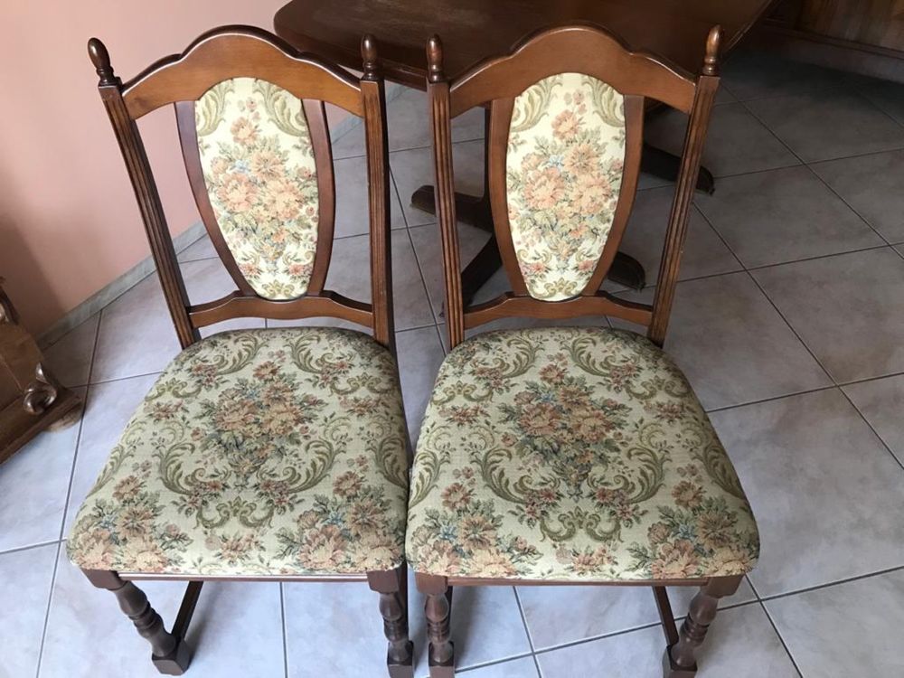 Stół dębowy i 6 krzeseł