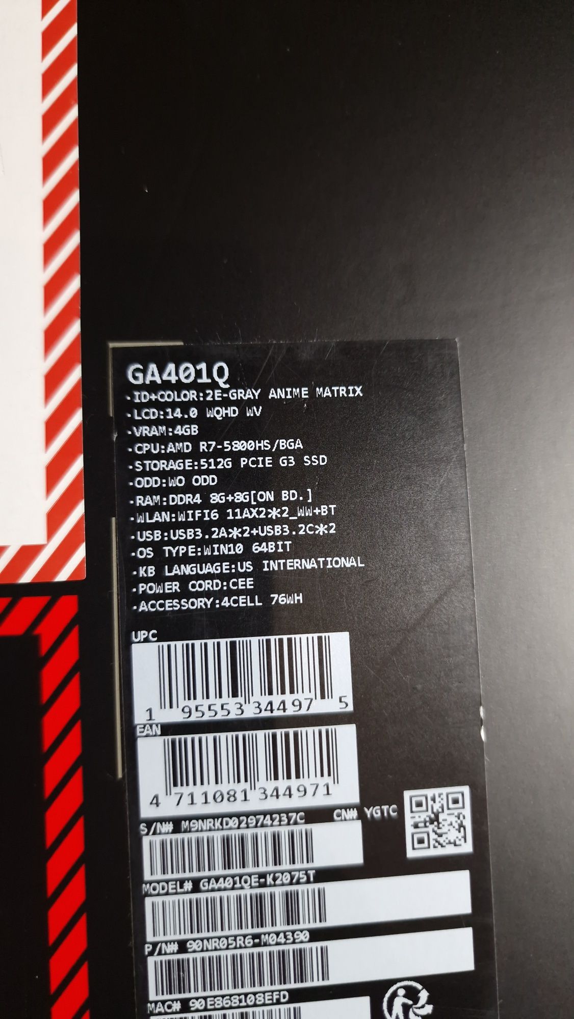 Laptop Asus ROG Zephyrus G14, RTX 3050Ti, ekran 2K 120Hz