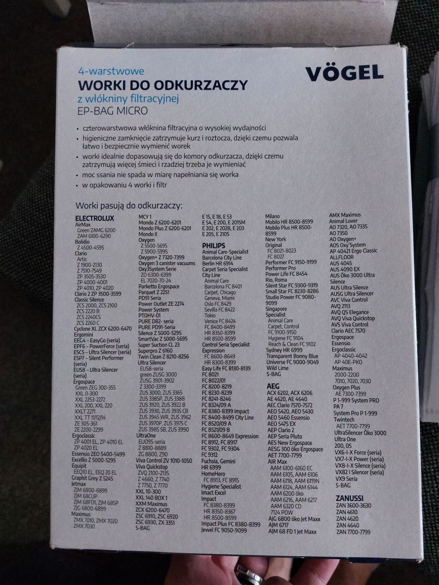 Worki do odkurzaczy