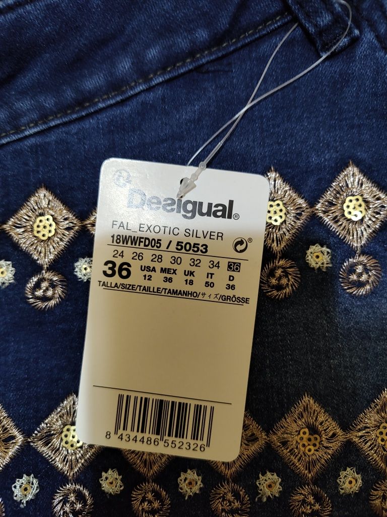 Nowa jeansowa spódniczka mini - Desigual - r.36/XL