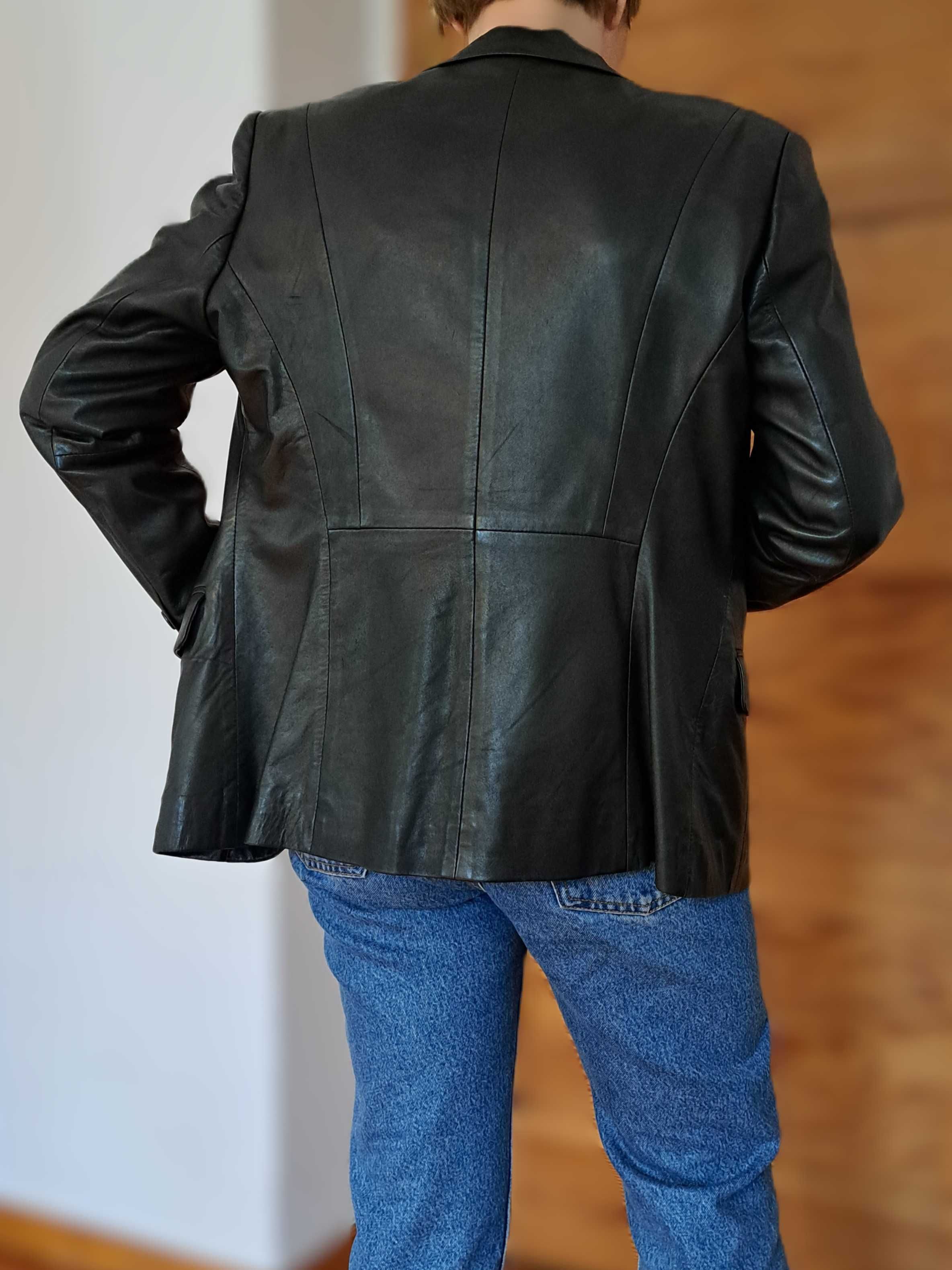 Marynarka damska skórzana vintage; Josepf Janard (Peek & Cloppenburg)