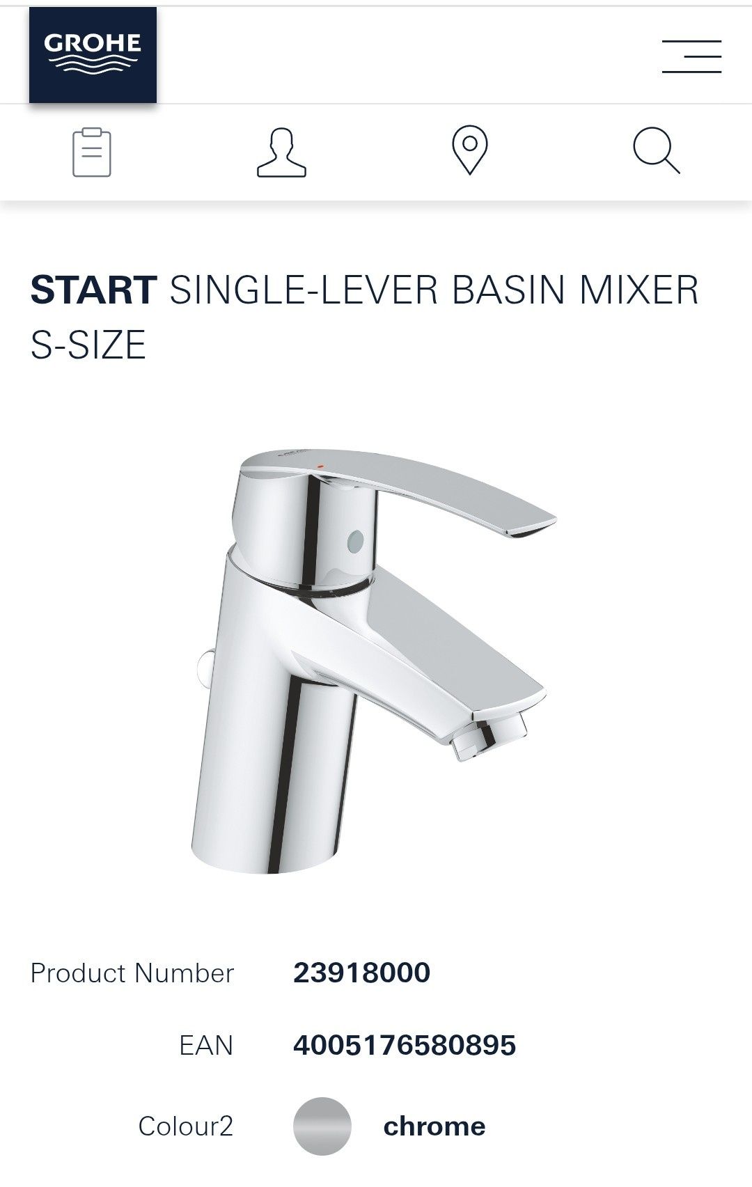 Torneira monocomando Grohe Start - nova